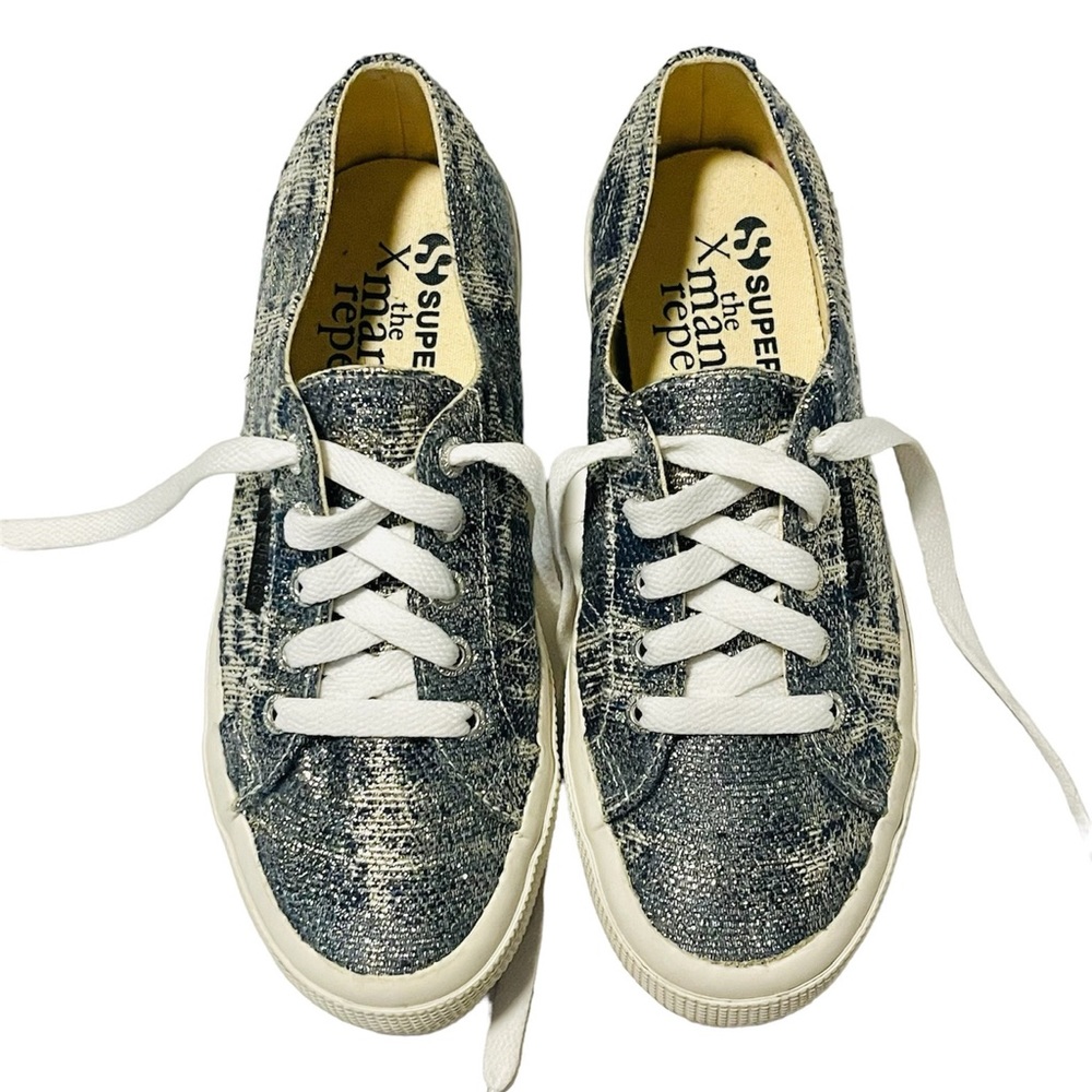 ✨SUPERGA x MAN REPELLER✨Metallic Tweed Sneakers